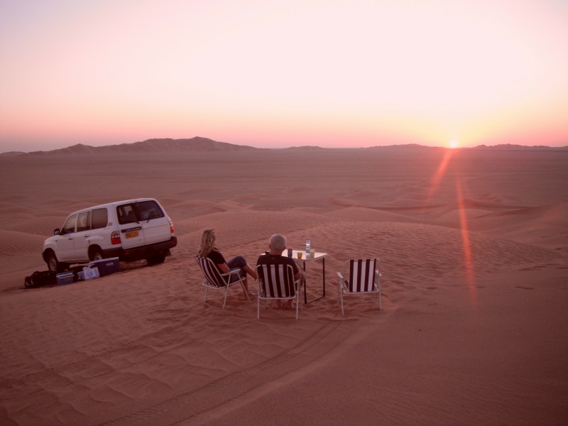 sunset at empty quarter
